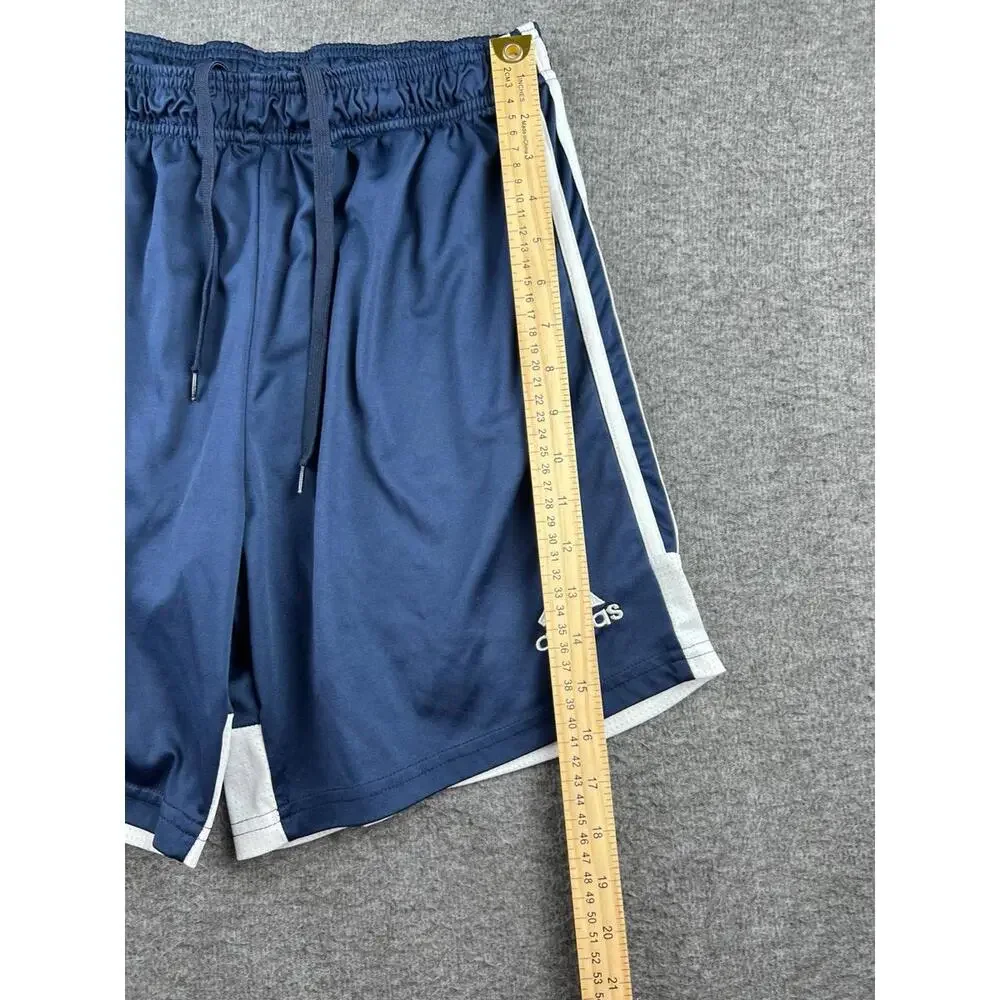 Adidas Kids Athletic Shorts Navy Blue with White‎ Stripes Size Large